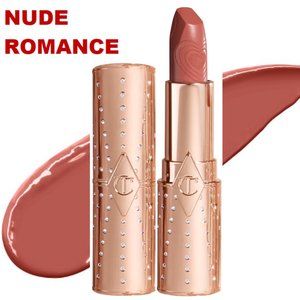 NIB ✔️Charlotte Tilbury NUDE ROMANCE Kissing Lipstick Refillable  (Satin Finish)